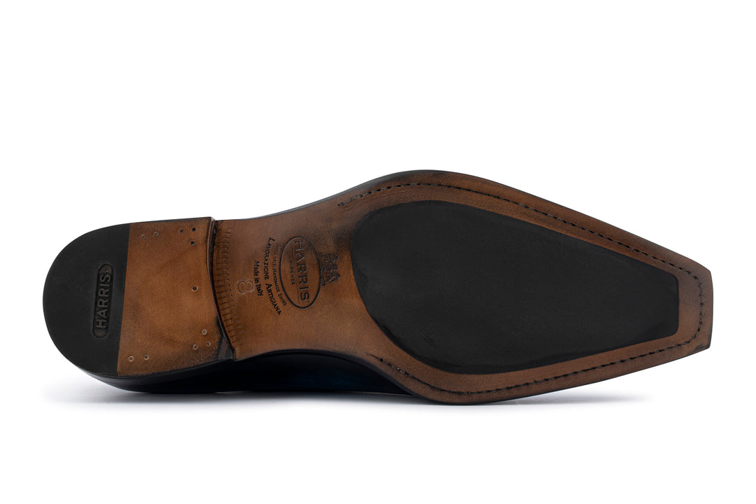French -painted leather French with hand stitching