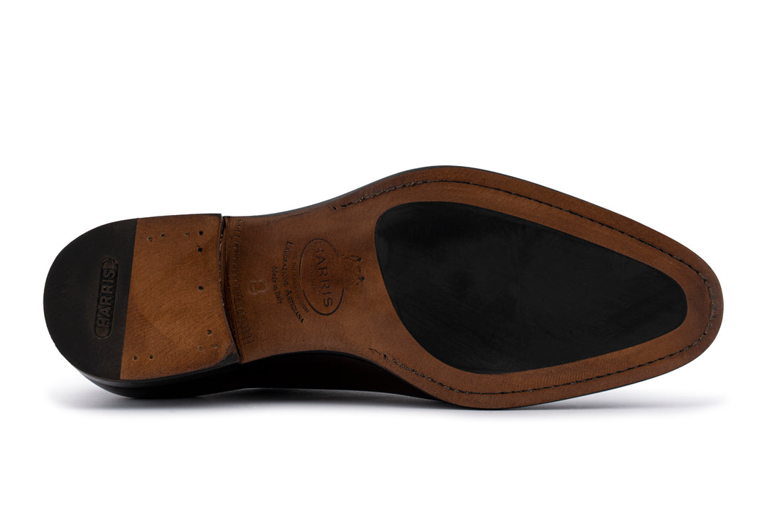 Détails français en cuir et broue