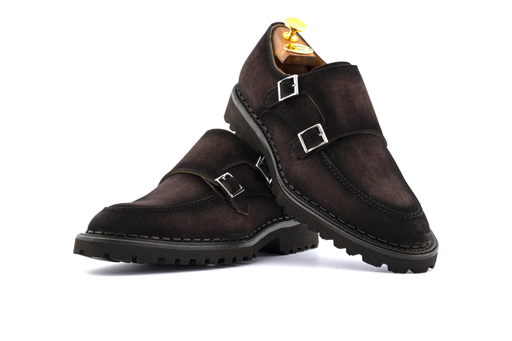 Boucle double en daim Testa di Moro