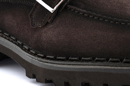 Boucle double en daim Testa di Moro