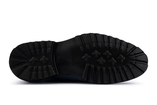 Double boucle en daim bleu clair