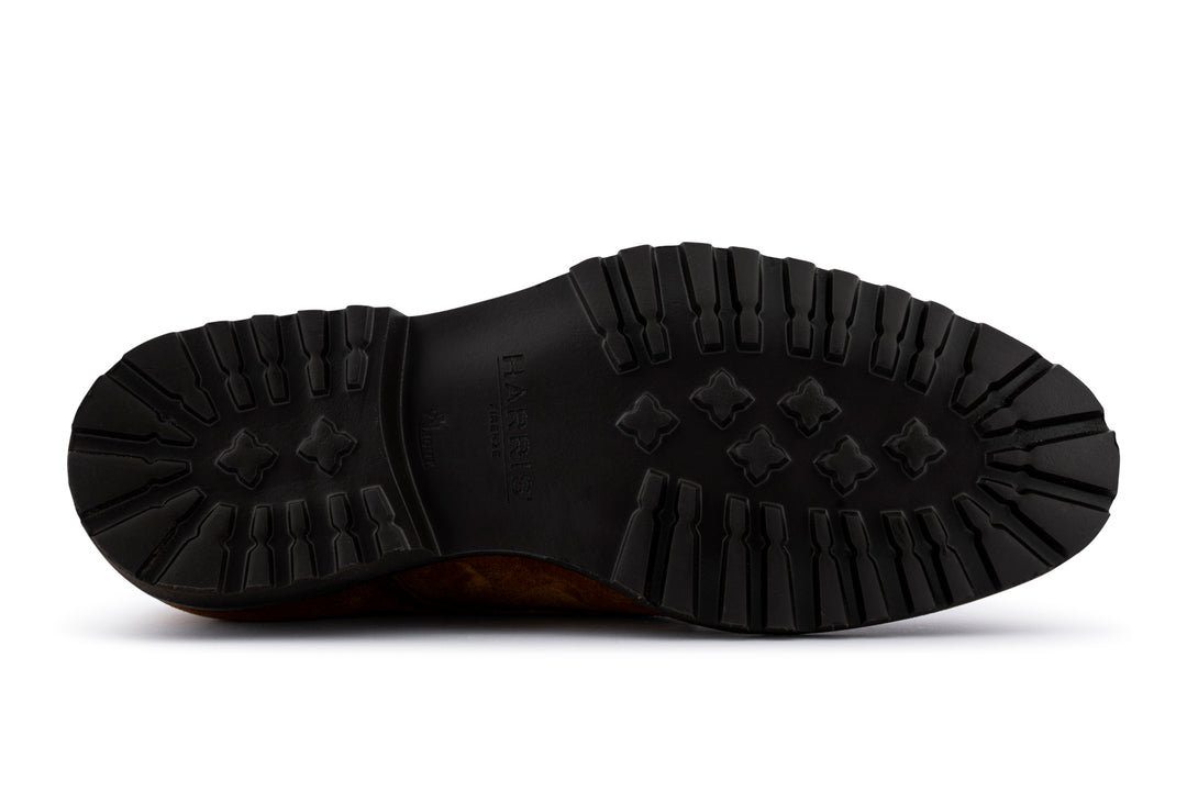 Double boucle en daim tabac