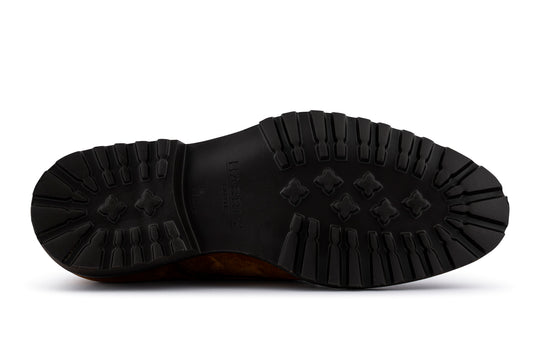 Double boucle en daim tabac