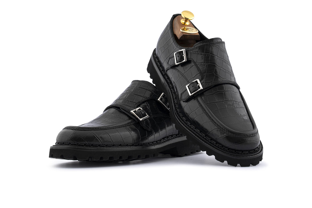 Double boucle en cuir imprimé