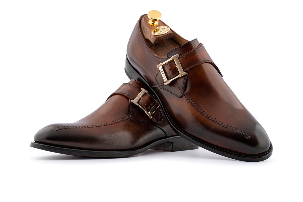 Monofbbbia en cuir peint à la main avec couture à la main