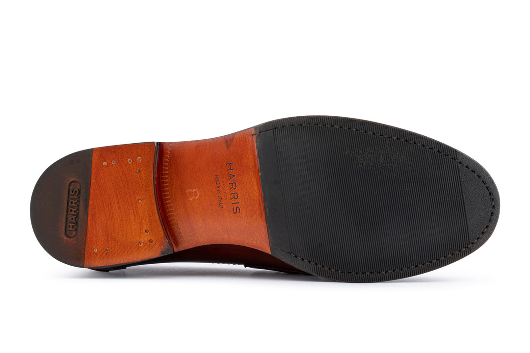 Mocassin en cuir peint à la main