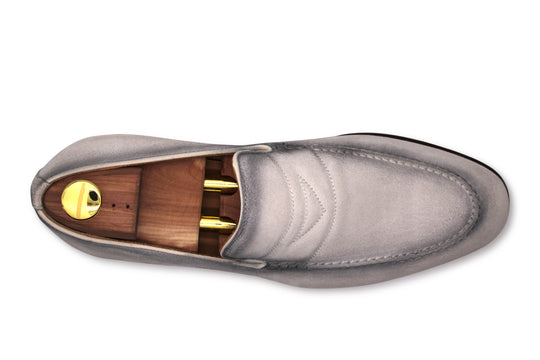 Suede moccasin with padded passerby