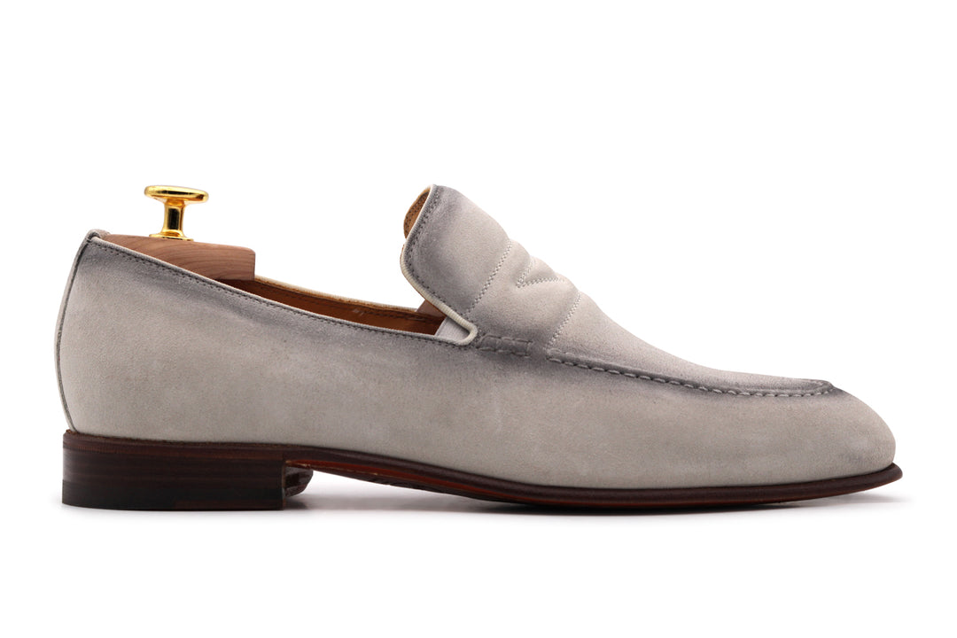 Suede moccasin with padded passerby