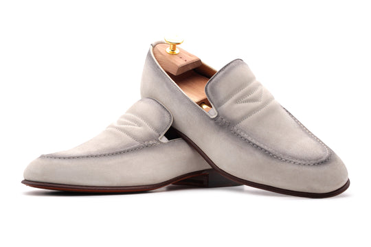 Suede moccasin with padded passerby