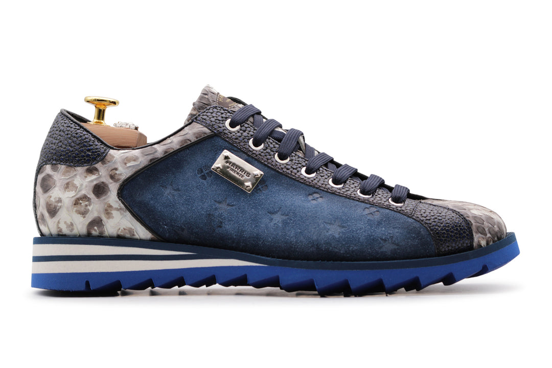 Sneakers in Suede and Pitone