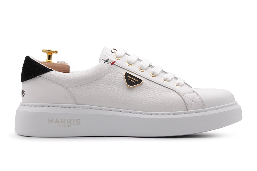 Soft leather sneakers alce effect