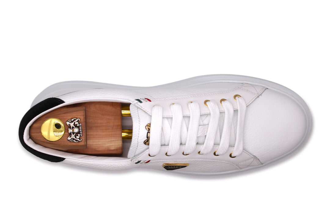Soft leather sneakers alce effect