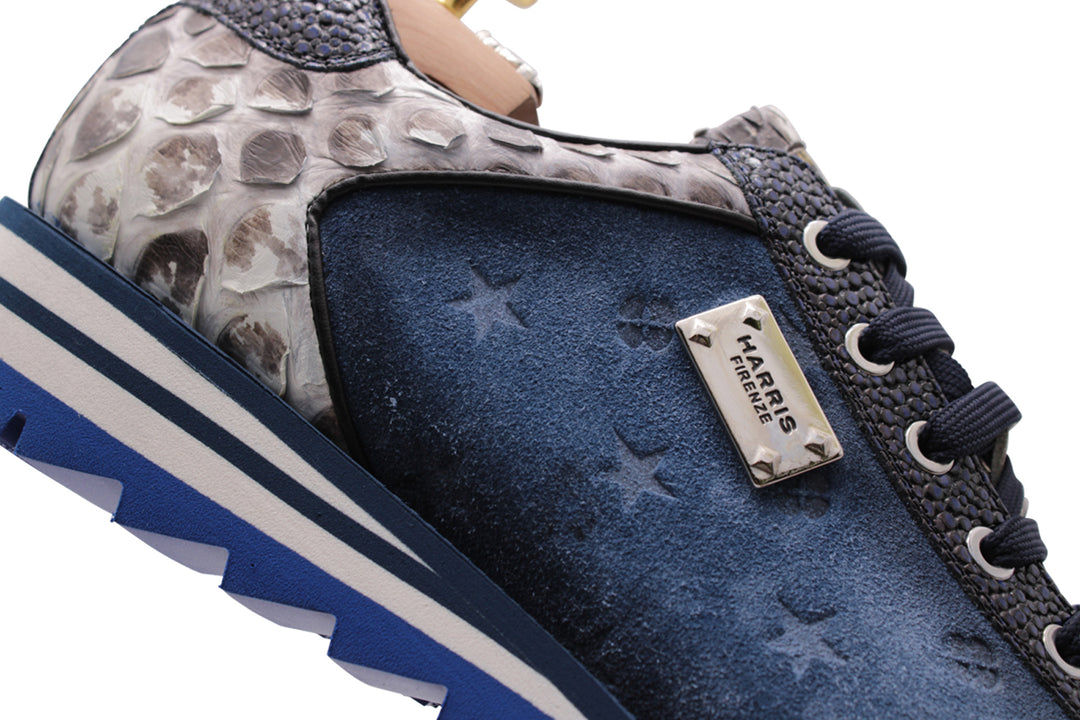 Sneakers in Suede and Pitone