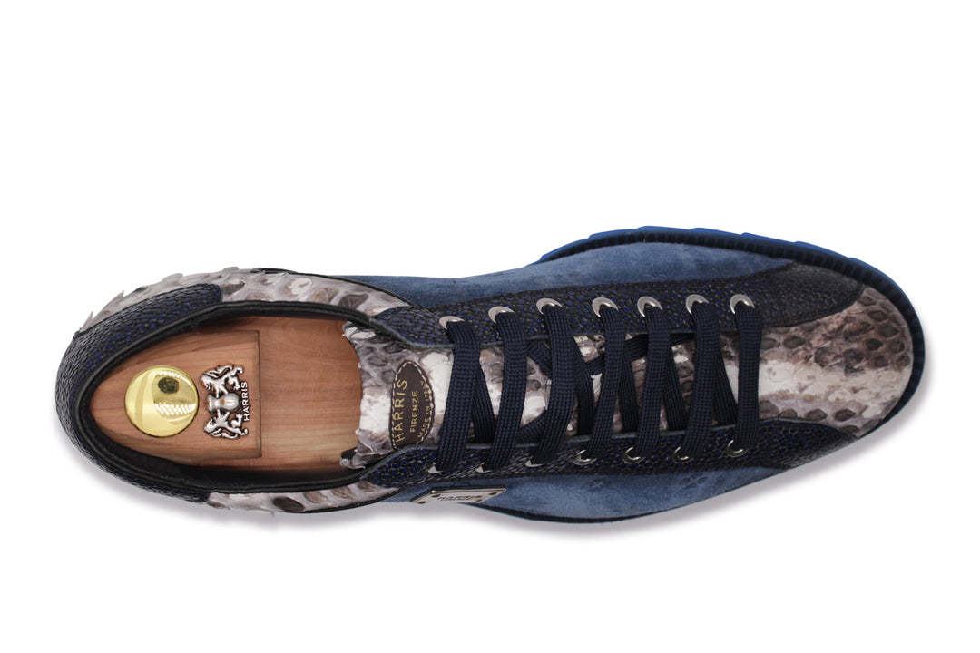 Sneakers in Suede and Pitone