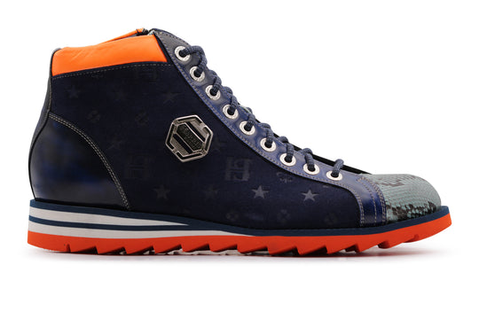 Polacchino en daim et python