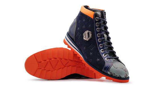 Polacchino en daim et python