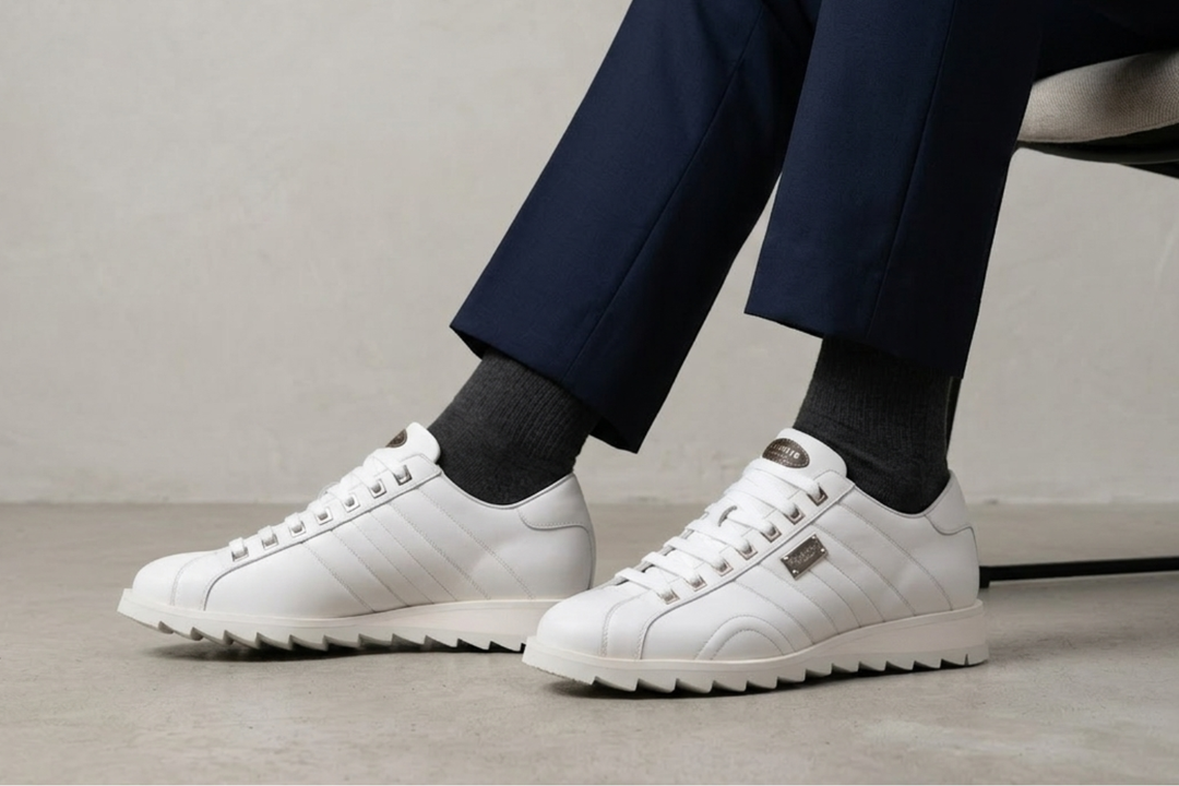 Sneakers comfort in pelle morbida