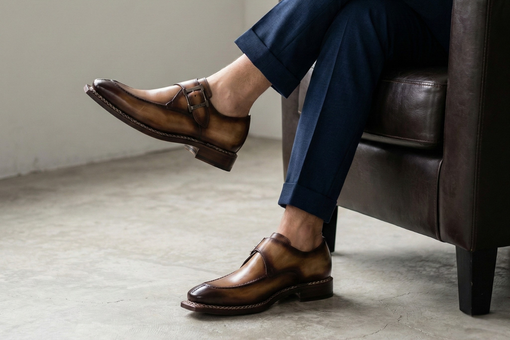 Handbemalte Einzelschnalle mit norwegischer Verarbeitung