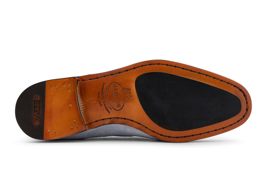 Mocassino in suede con pon pon Grigio