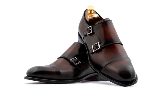 Hand-painted and shaded double monk strap