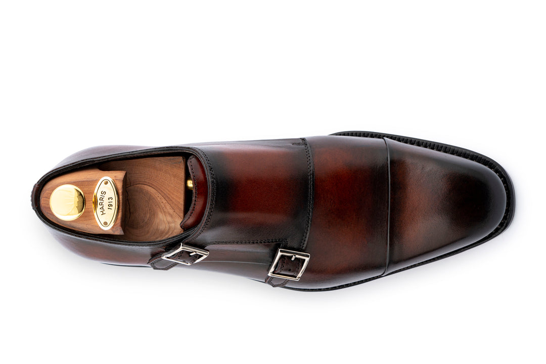 Hand-painted and shaded double monk strap