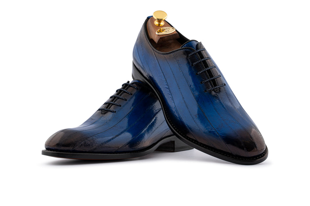 Derbies anguille bleu électrique