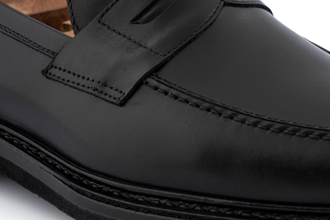 Mocasín de piel cepillada