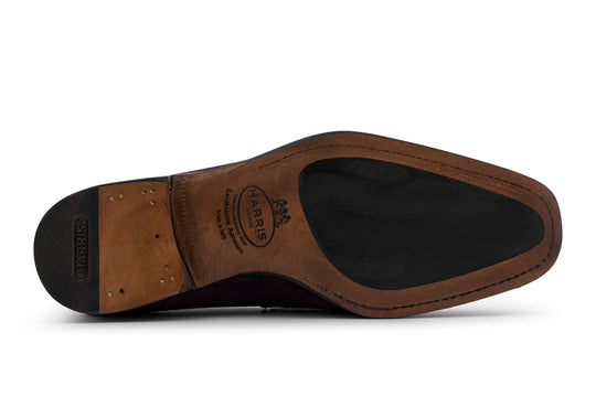 Mocassin en daim teinté à la main