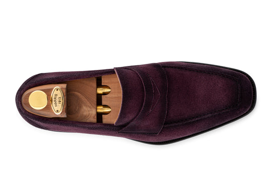 Mocassin en daim teinté à la main