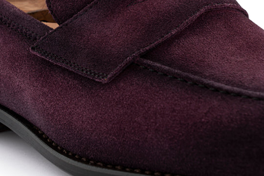 Mocassin en daim teinté à la main