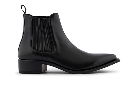 Bottine en cuir texan avec élastique