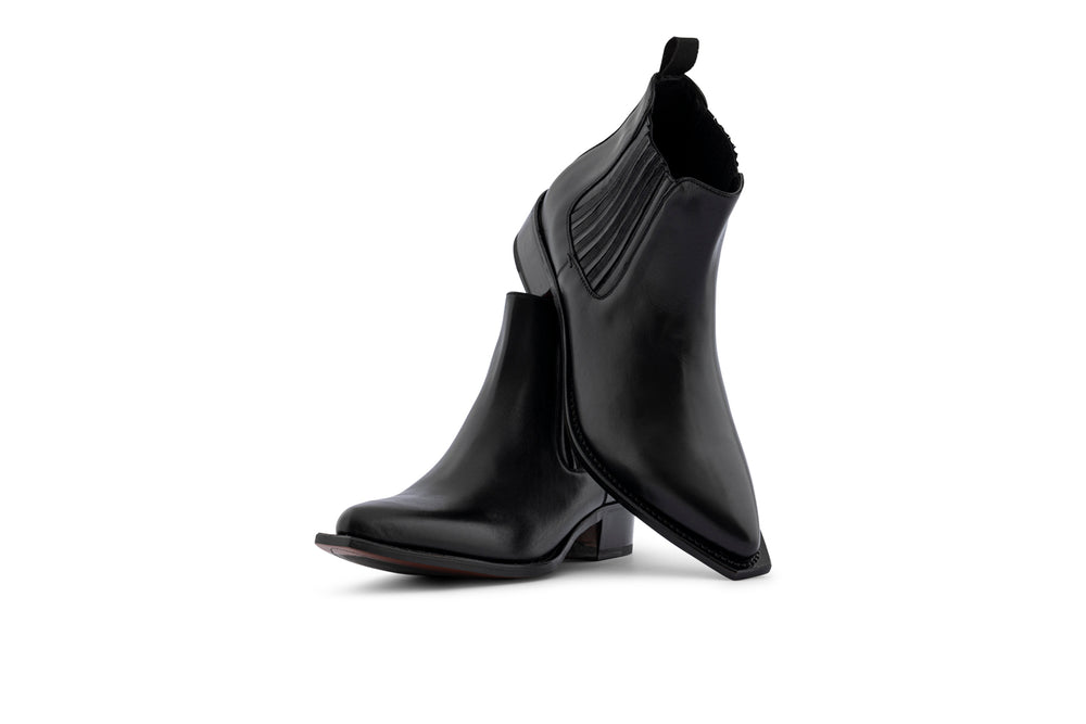 Polacchino texano in pelle con elastico