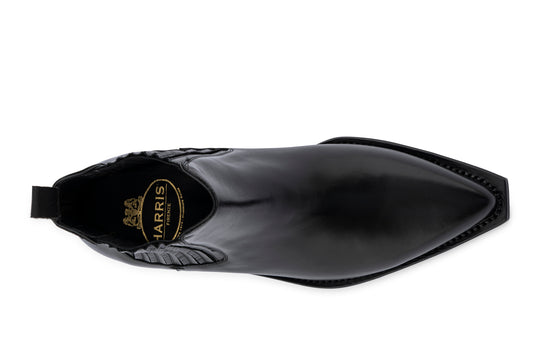 Bottine en cuir texan avec élastique