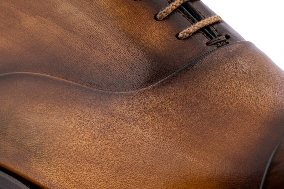 Richelieus en cuir peints à la main