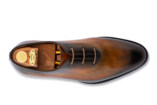 Richelieus en cuir lisse peint à la main