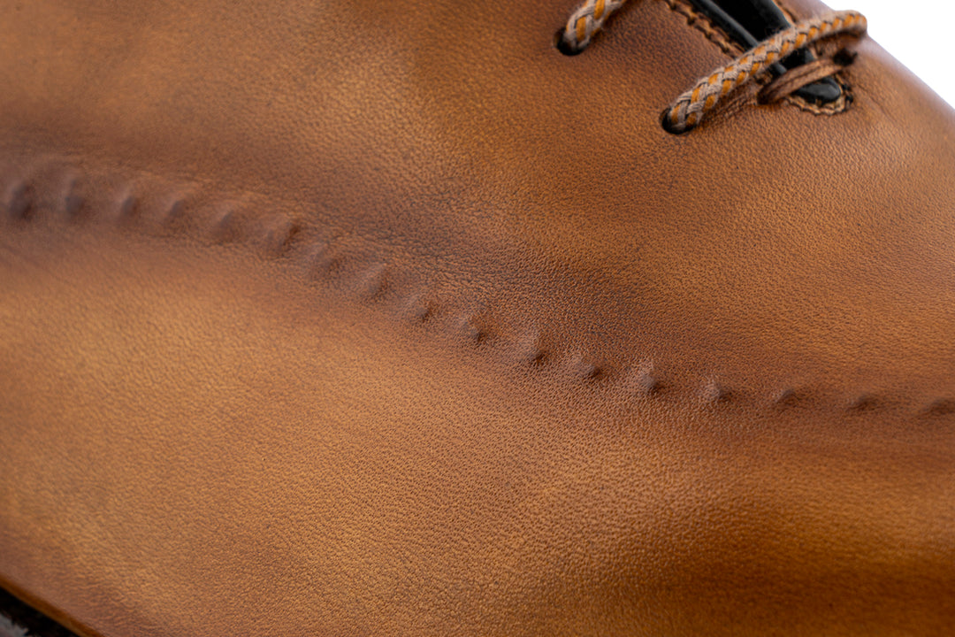 Hand-painted leather brogues