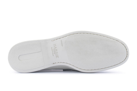 Mocassino in pelle morbida effetto alce e suola in gomma