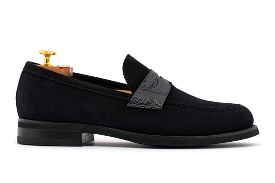 Mocassin Terni en daim – Bleu
