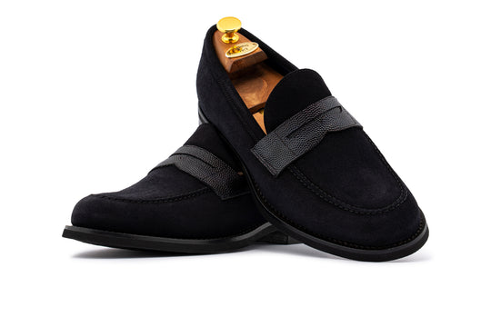 Mocassin Terni en daim – Bleu