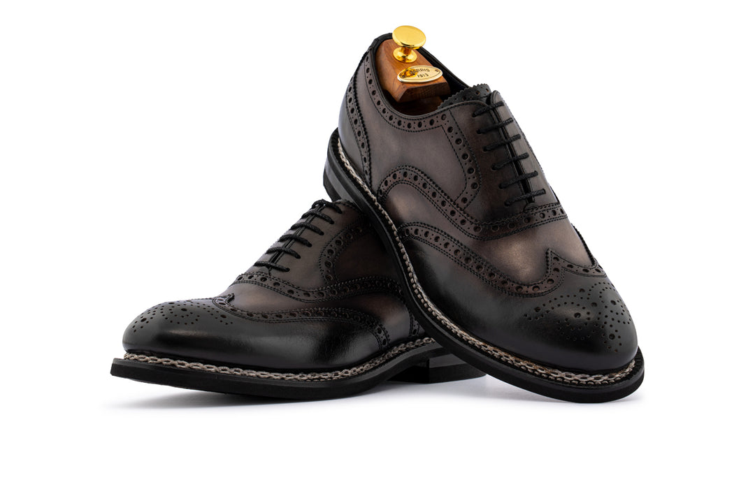Oxford shoes 9054 – Gray and Black