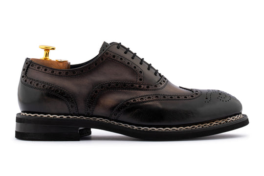 Oxford shoes 9054 – Gray and Black