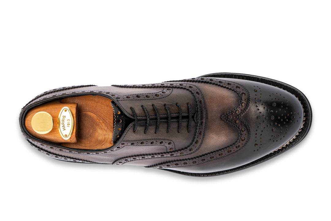 Oxford shoes 9054 – Gray and Black