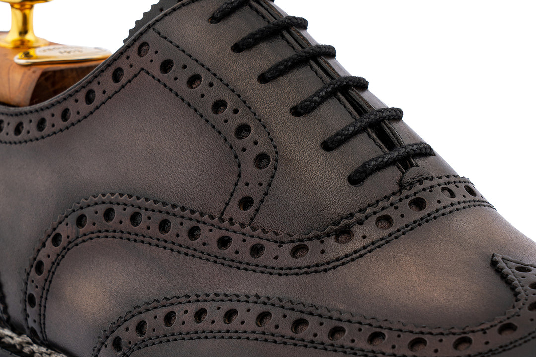 Oxford shoes 9054 – Gray and Black