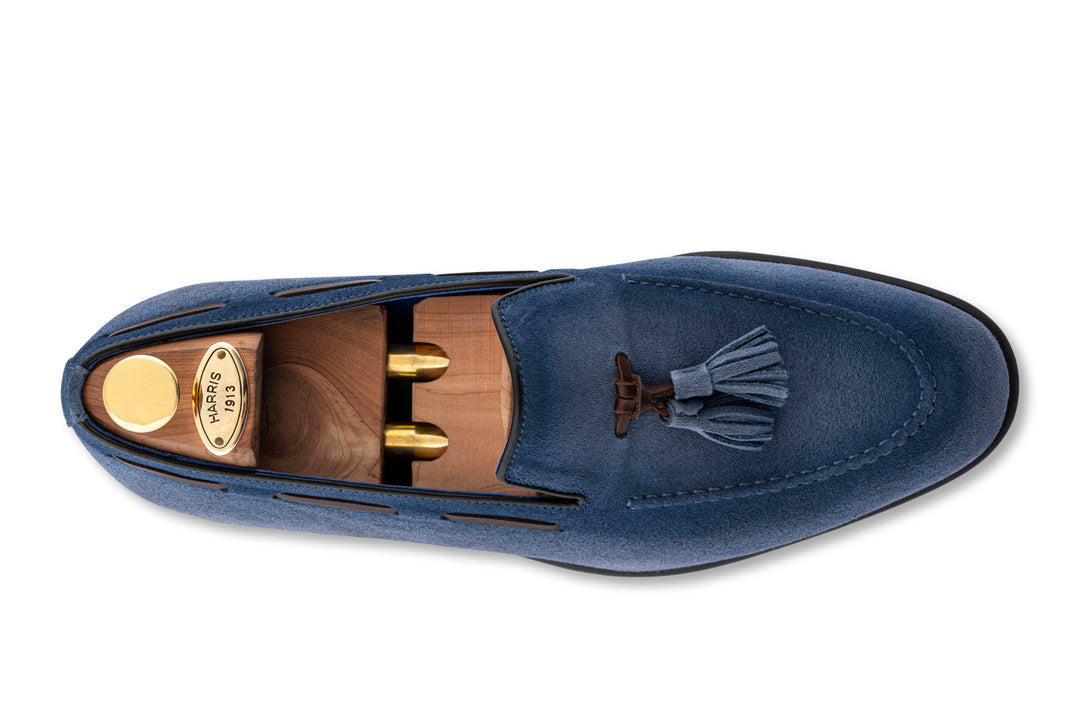 Moccasin en daim avec Pon Pon