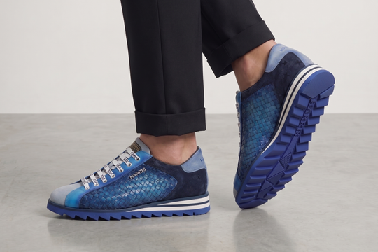 Zapatillas de ante tejido