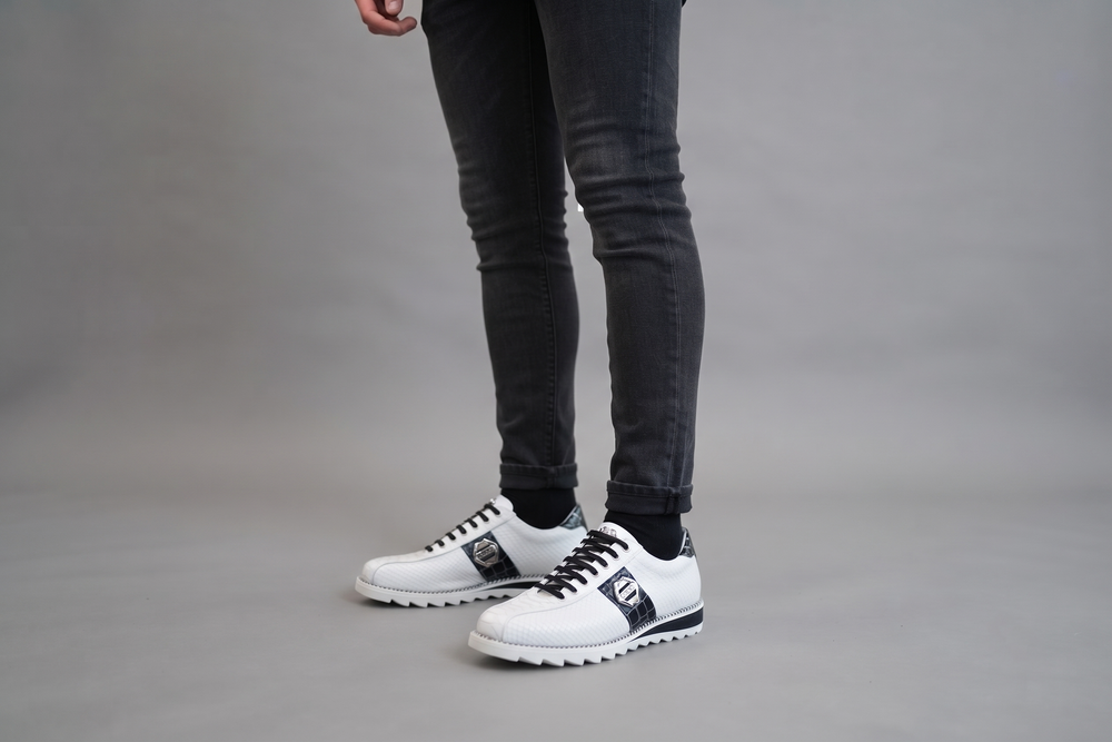 Deportivas piel pitón blancas