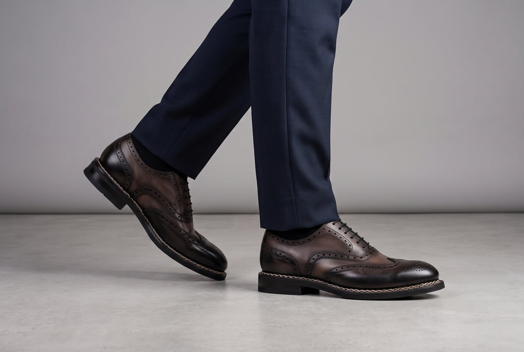 Oxford shoes 9054 – Gray and Black