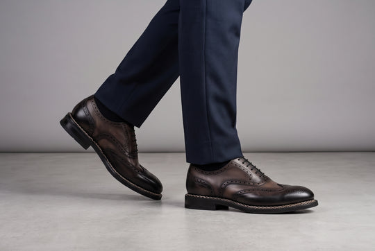 Oxford shoes 9054 – Gray and Black