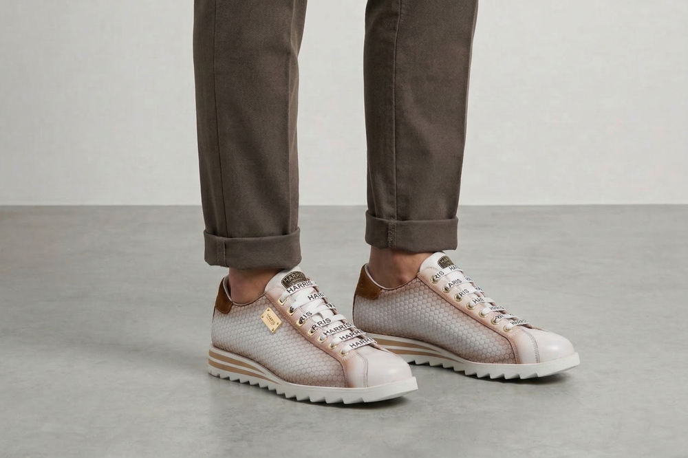 Zapatillas de piel Bubble pintadas a mano.