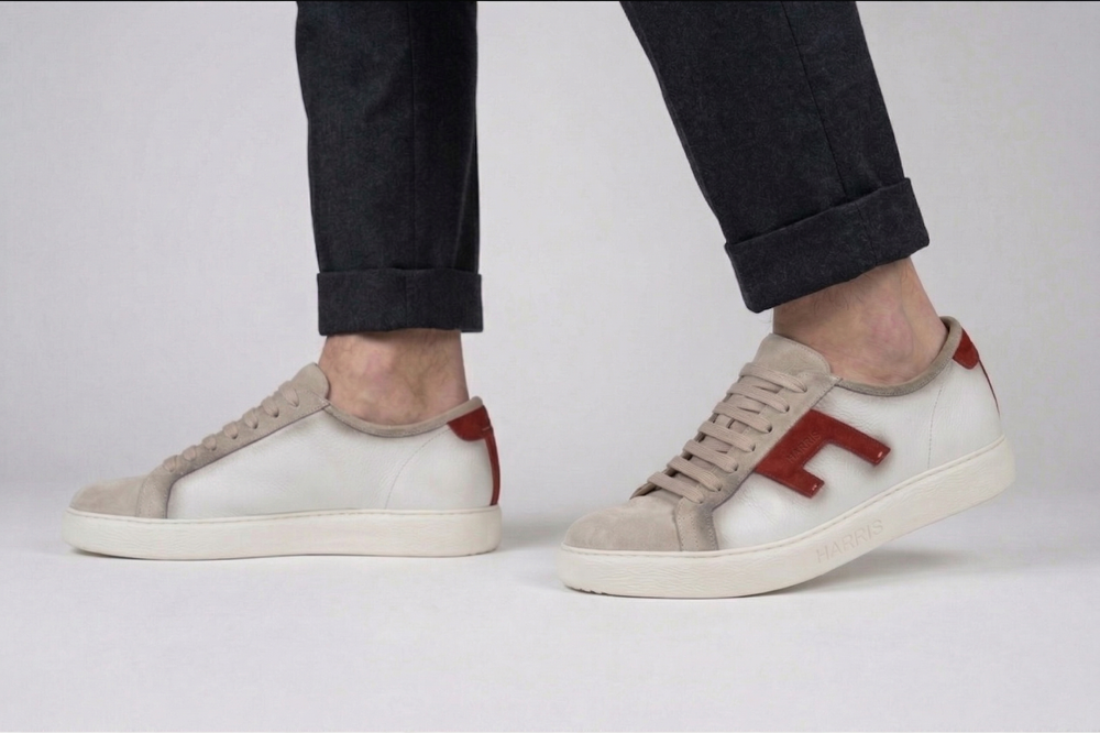 Sneakers in pelle e suede